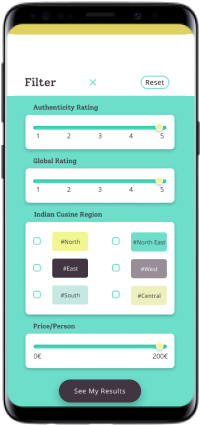 different filter for reducing restaurant list