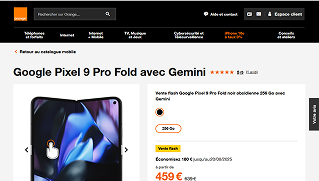 Product page of Orange.fr